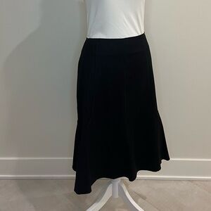 NWT Elegant Santorelli Black Wool Seamed Skirt 8